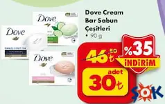 DOVE CREAM BAR SABUN ÇEŞİTLERİ 90 G DOVE CREAM BAR SABUN ÇEŞİTLERİ 90 G